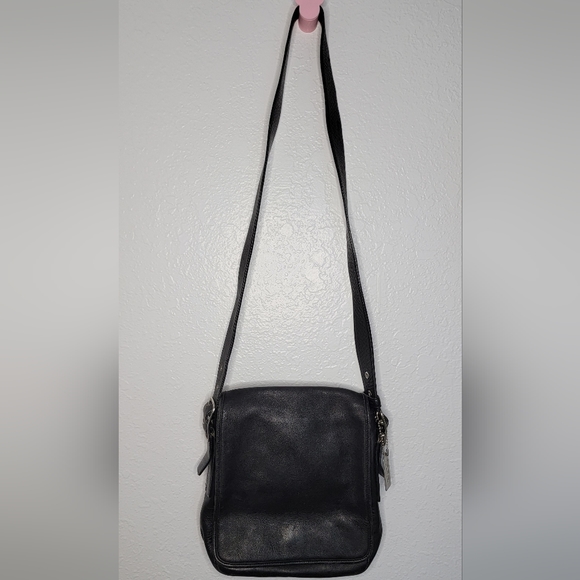 COACH Black Leather Satchel Purse - Picture 4 of 15